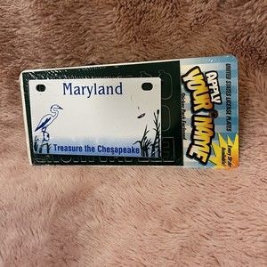 Apply Your Name State of Maryland Mini License Plate W Stickers Factory Sealed